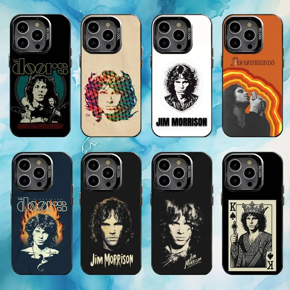 

The Doors J-Jim Morrison Phone Case For iPhone17,16,15,14,13,12,11 Plus,Pro Max Black Candy Matte Shockproof Cover