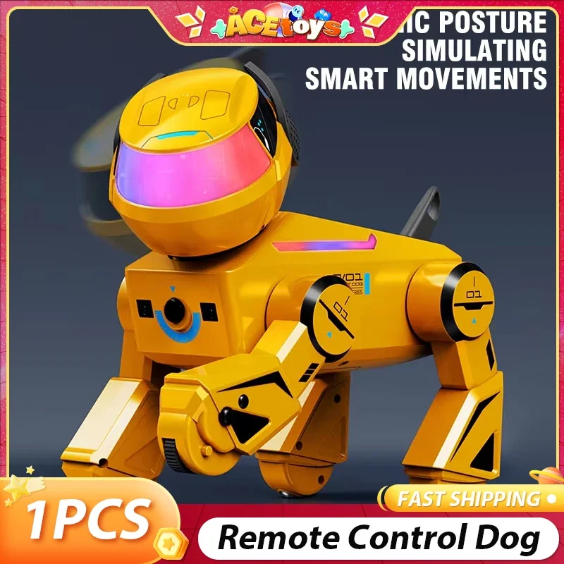 

Милая технология собаки с дистанционным управлением и подсветкой, управление одним щелчком мыши, умная беспроводная технология, механическая игрушка для трюков