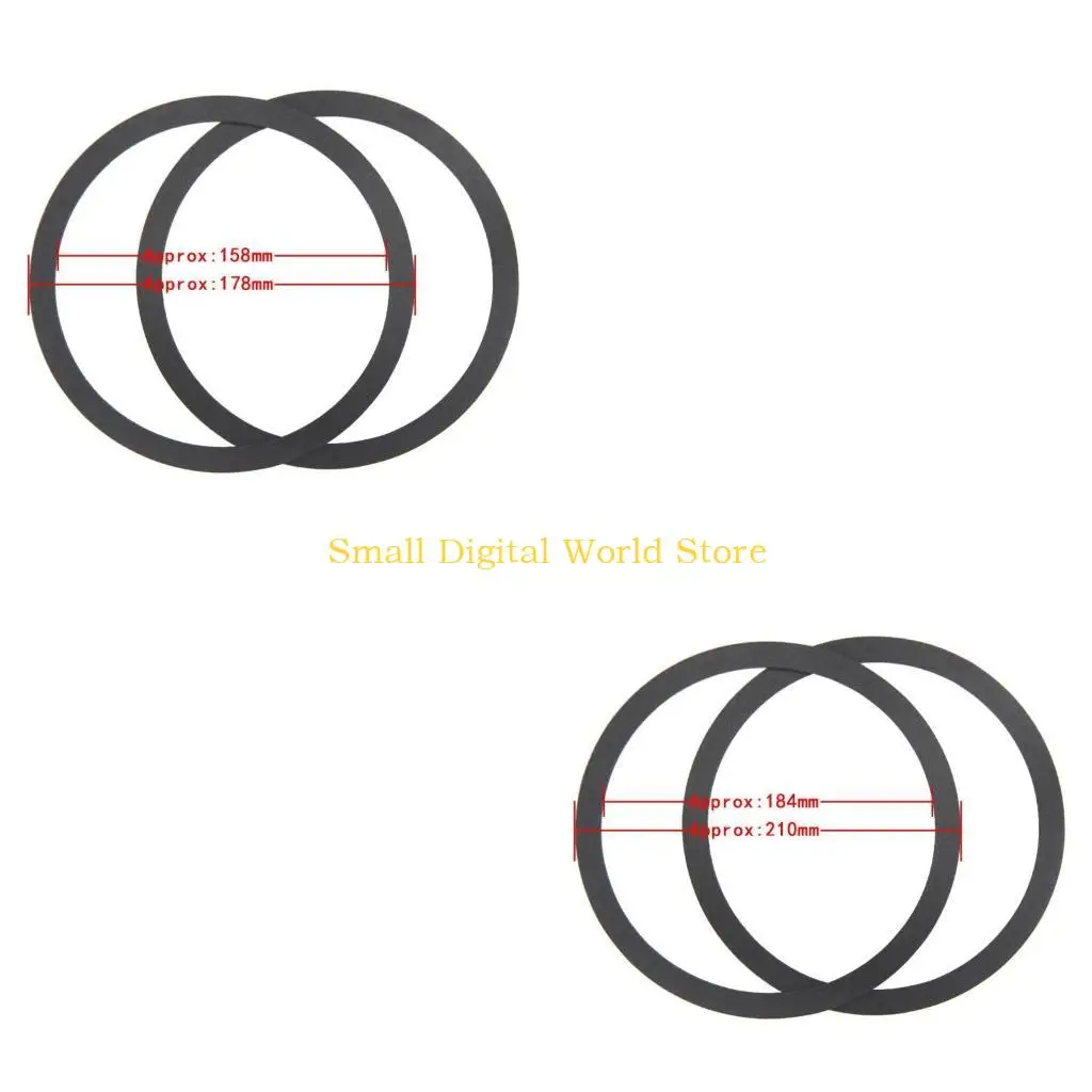 77UB EVA Speaker Sealing Gasket Woofer Shockproof Seal Pad Washer Ring 1/2/3/4/5/6/7/8/9/10/11/12 Inch Universal Foam Speaker