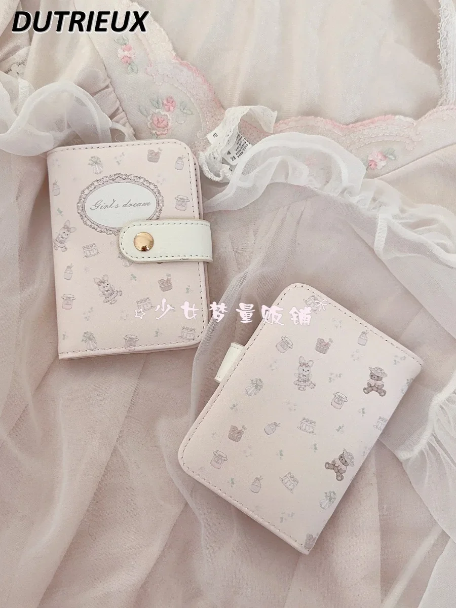 

Japanese Style Original Women's Bags Sweet Cute Bouble-sided Card Female Casual Elegant ID Bank Card 2025 New Fashion