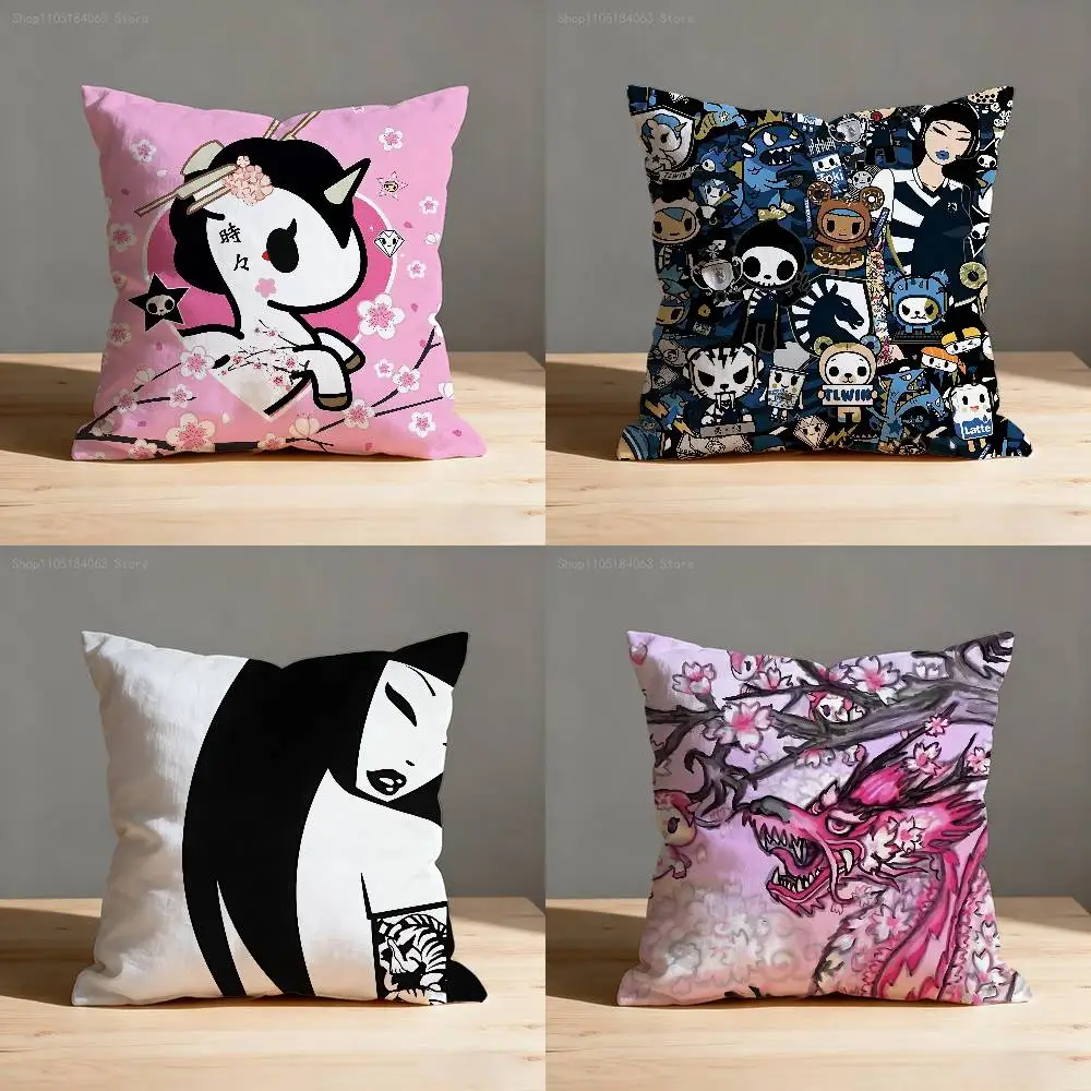 T-TokidokiS Throw Pillow Case For 45x45cm 40x40cm 30x30cm 50x50cm 55x55cm Square Home Pillowcase Case