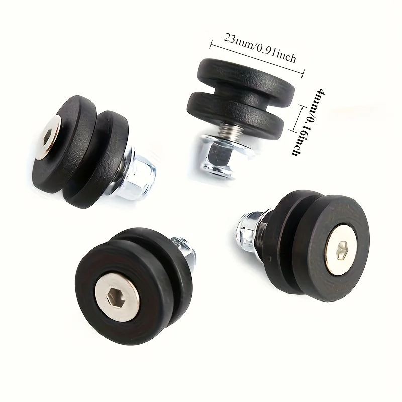 4pcs motorcycle T-shaped screw trunk lock buckle Stamping quick disassembly floor quick disassembly button black Groove buckle