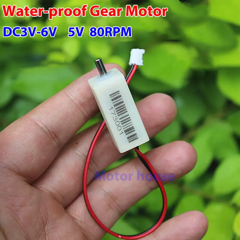 Full New Mini N20 Full Metal Gearbox Gear Motor Waterproof DC 3V-6V 5V 80RPM Large Torque