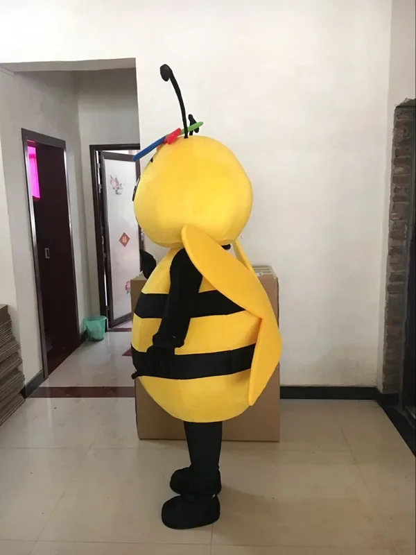 Christmas Bee Hornet Mascot Costume Yellow Bee Mascot Adult Character Costume Cosplay Apparel Wasp Bee Mascot Costume For Hallo