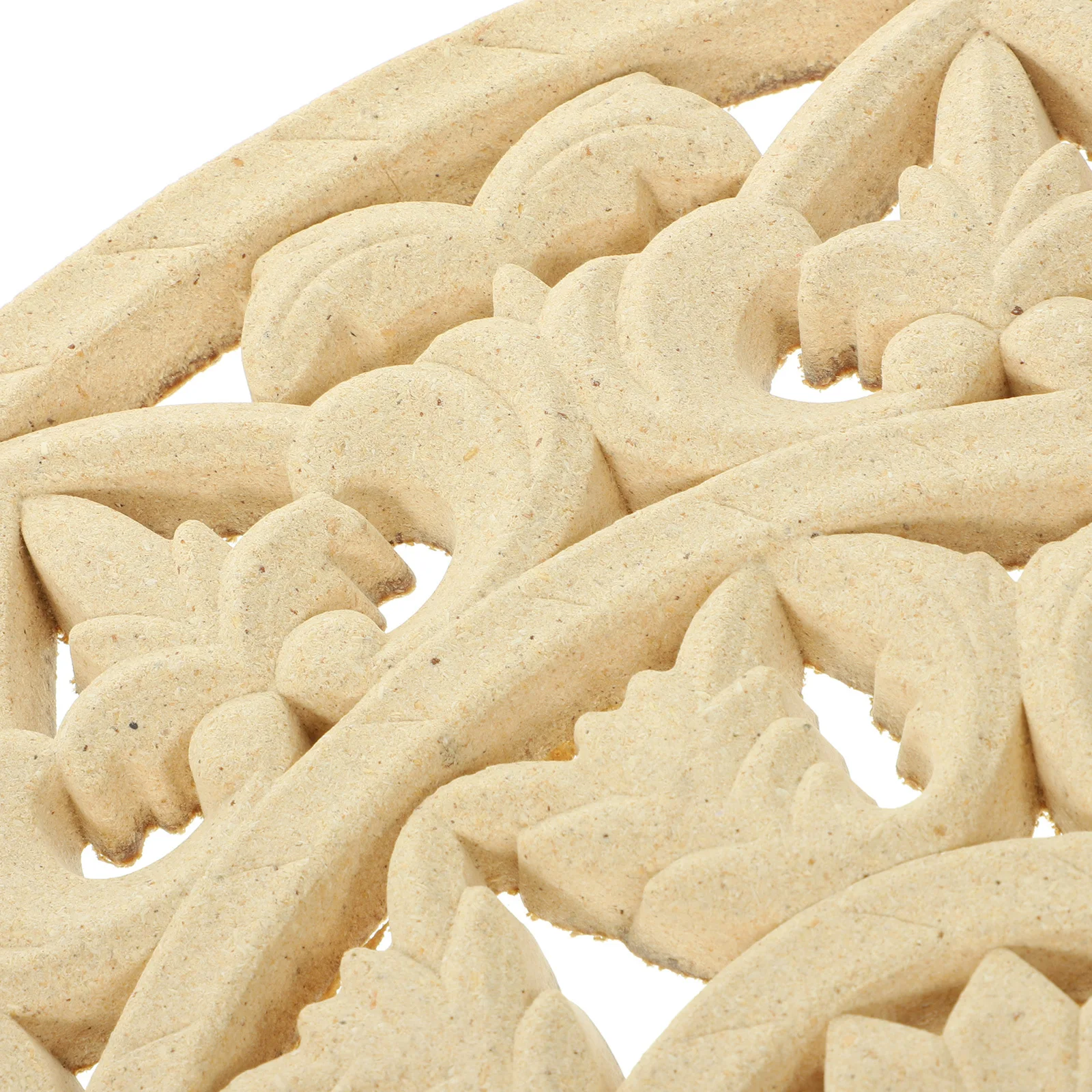 

Vintage Carved Wood Wall Plaque Retro Floral Wall Art Decorative Wooden Panel For Home Furniture Door Window Unfinished Natural