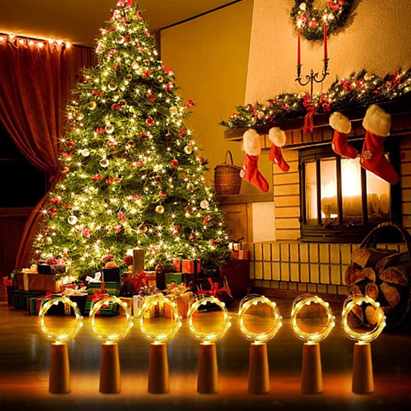 10 PCS LED String Lights Bottle Lights Cork Lights Wine Bottle Starry String Lamp Night DIY Party Christmas Wedding Decoration image 2