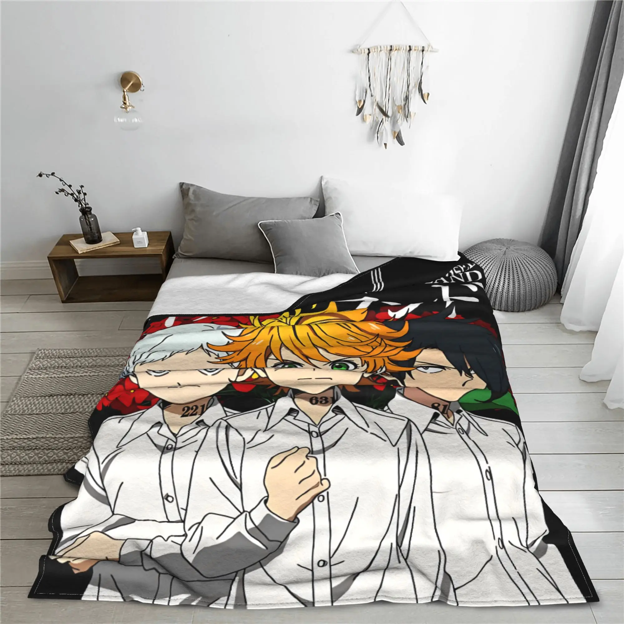 وعد نيفرلاند الفانيلا بطانية الربيع إيما راي نورمان الثلاثي لينة رمي بطانية الأريكة السرير رقيق المفرش أريكة غطاء سرير