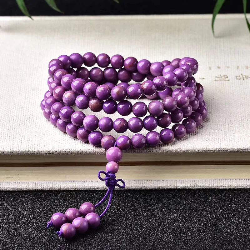 ore Mica 108 beads bracelet-ring multi-layer Purple Fashionnecklace jewelry