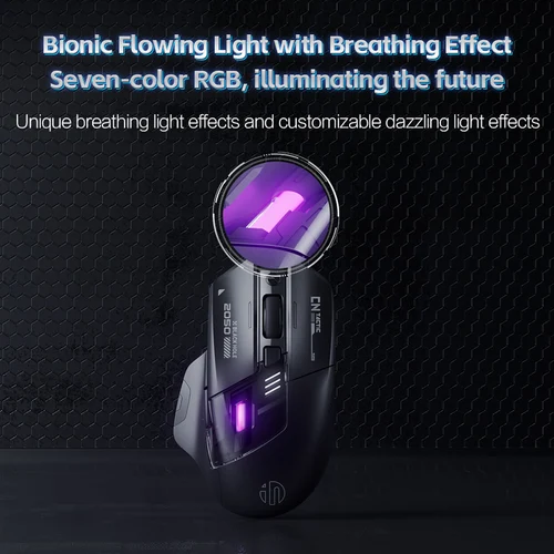 Imagen 2 del producto INPHIC A9 Ratón silencioso inalámbrico Bluetooth, un ratón de computadora portátil y ergonómico adecuado tanto para computadoras portátiles como de escritorio.