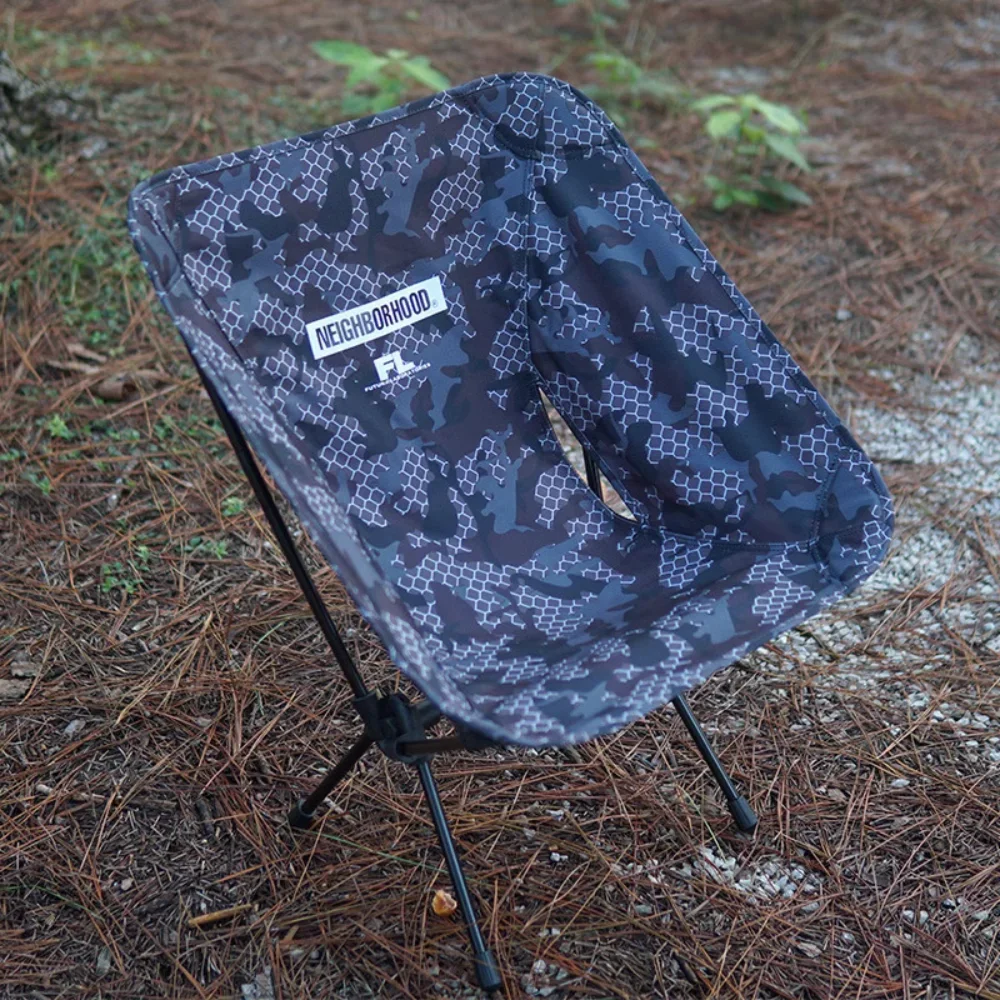 Futura NBHD outdoor camping portable folding low back moon chair camouflage tactical style