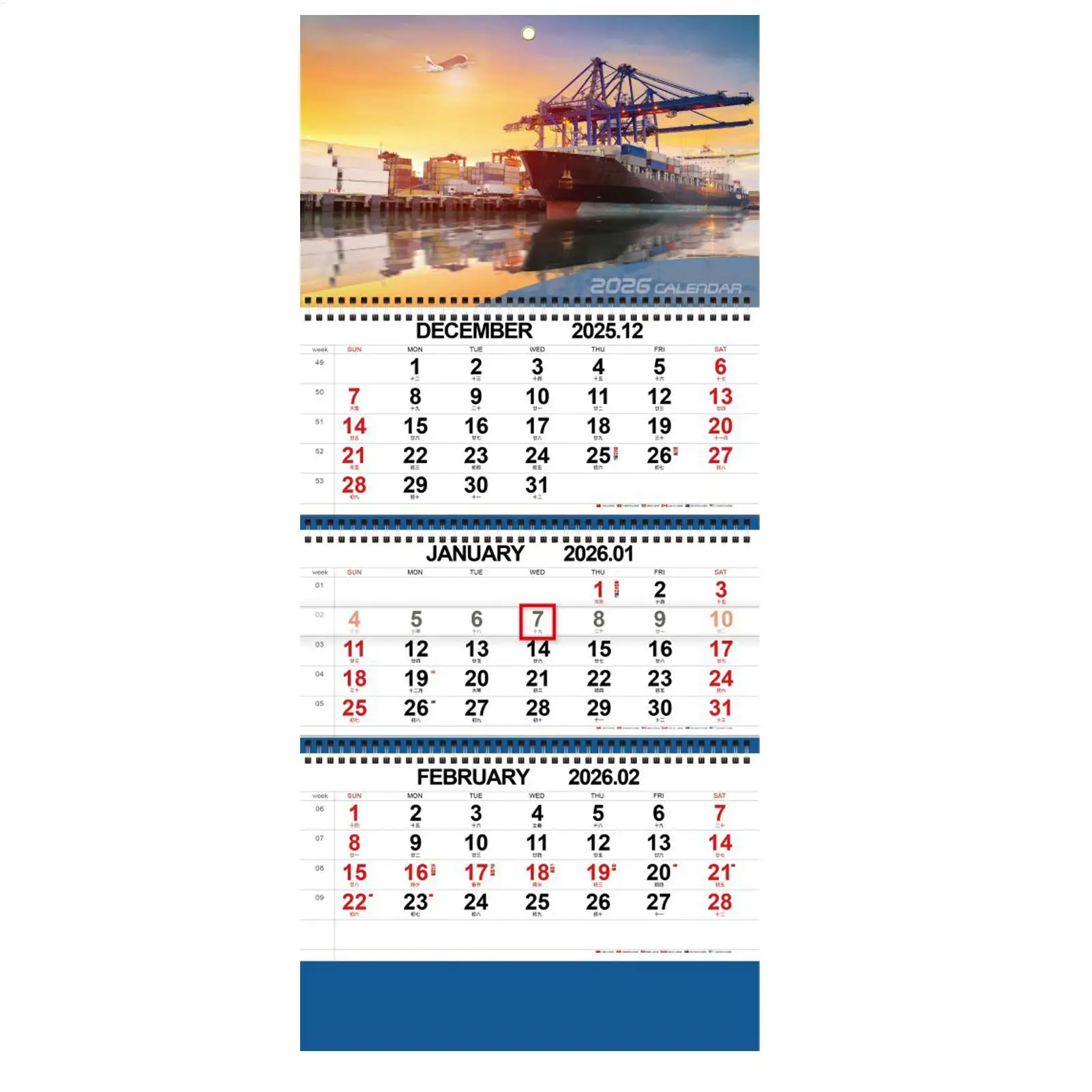 

Настенный календарь 2026, вертикальный тройной настенный планировщик, организация расписания, праздничный календарь для школы, рабочего места, домашний декор