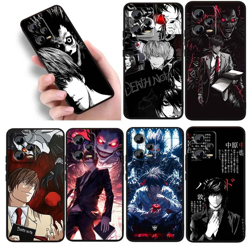 

D-Deaths N-Notes Anime Phone Case For Xiaomi Redmi Note 15 14 13 12 12S 11E 11 11S Pro Plus 4G 5G Black