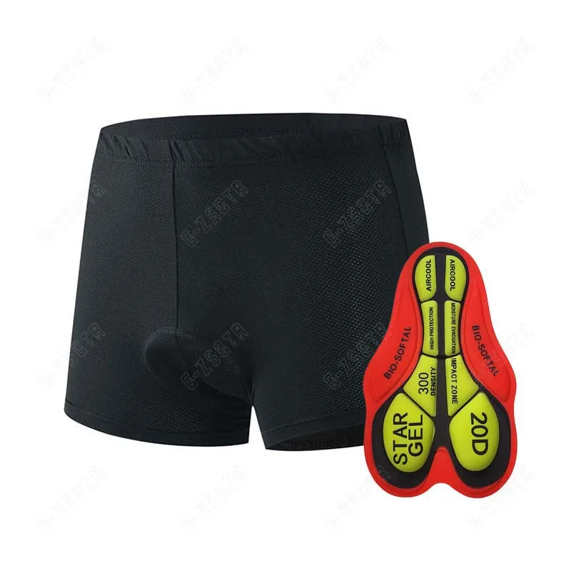 Shockproof Cycling Shorts Gel Pad Tight Bike Briefs Black Cycling Underwear Comfortable Bicycle Underpants Cushion Shorts