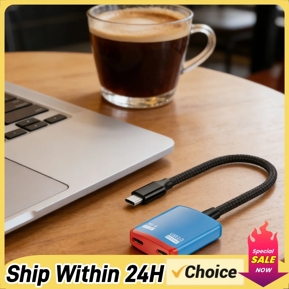 2-in-1 USB C To AR Glasses Adapter 8K/60Hz Display Output with 100W PD Fast Chargings High Definition Stable Connection