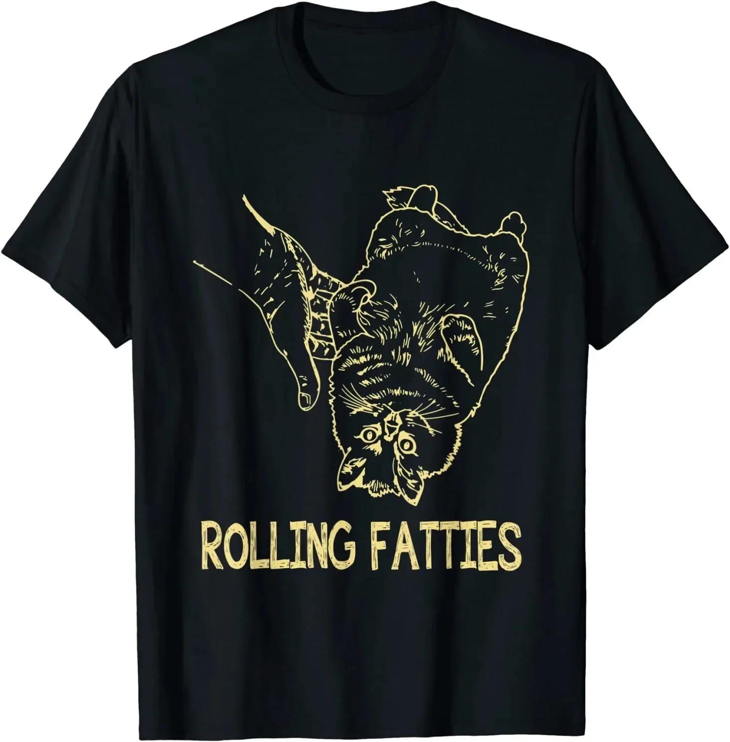 Cat Lover Best T-Shirt Rolling Fatties Cat Funny Cat T-Shirt S-5XL