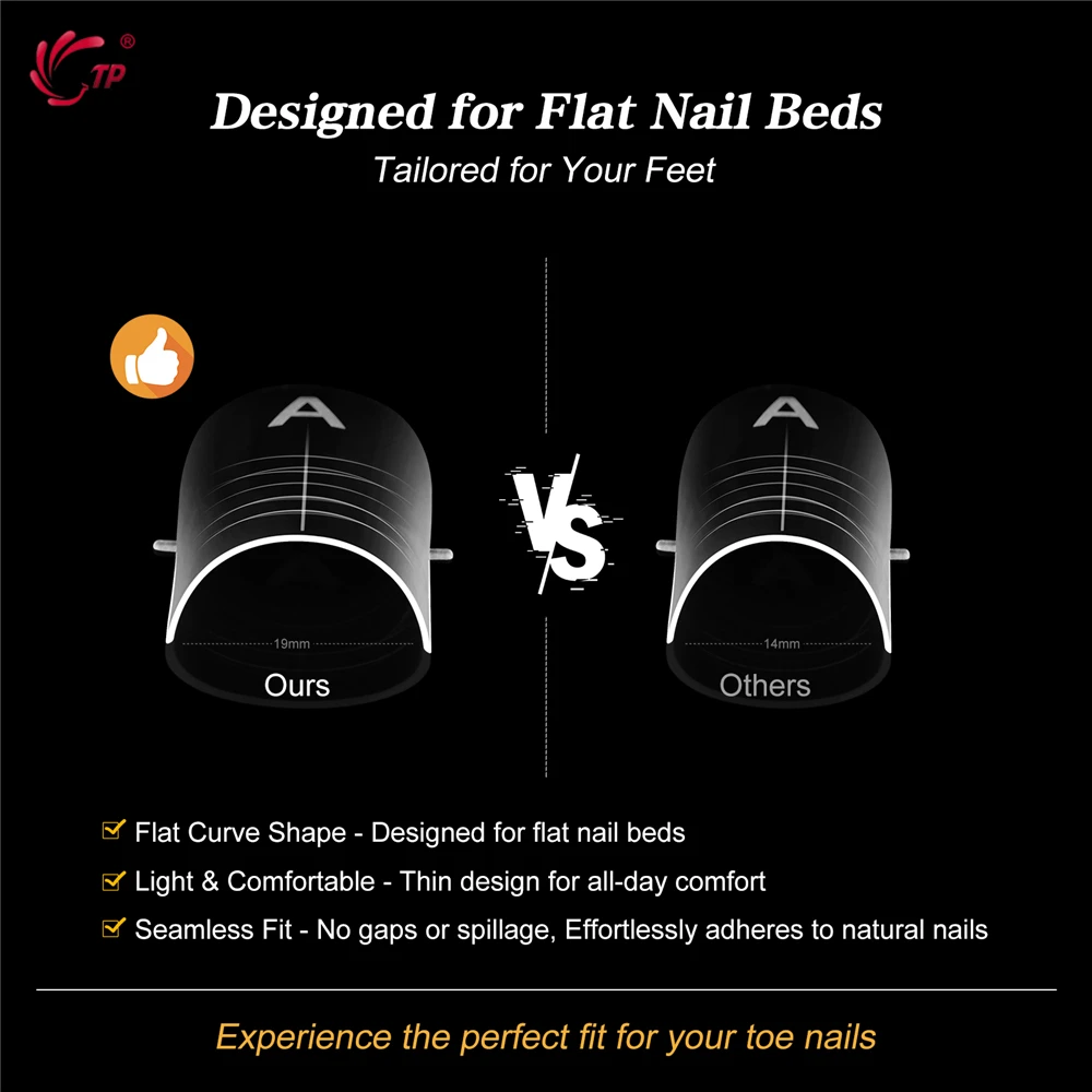 TP New 150pcs Dual Forms Toe Nail Molds Two Usages Acrylic Full Cover Poly Nail Gel Nail Extension Molds Reusable Nail Top Forms