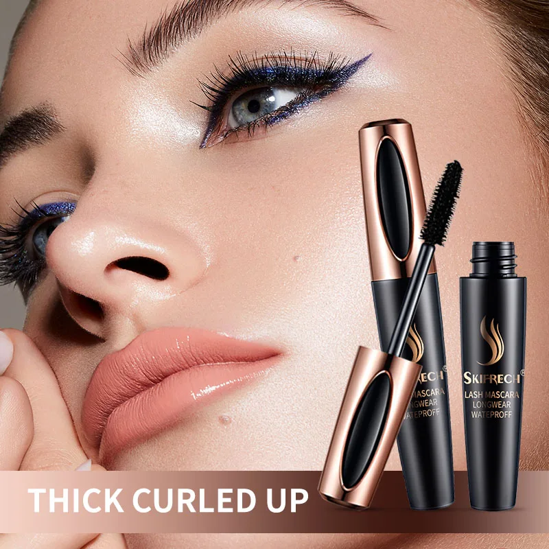 2Pcs 4D Smooth Waterproof Mascara Long Lasting Smudge Proof Volume & Volume Mascara Extension Make Up Beauty Eye Korean Cosmeti