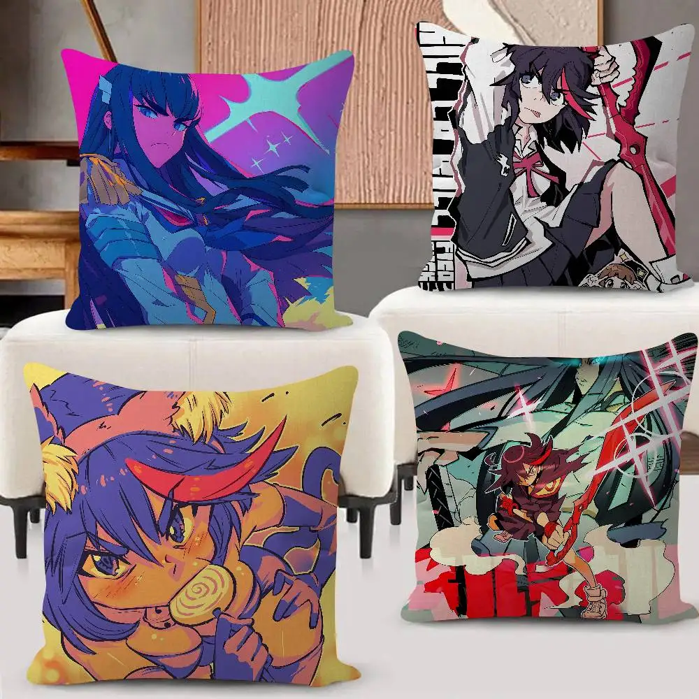Japan Anime KILL La KILL Cushion Office Cushion Pillowcase Car Cushion Cover45X45CM Lumbar Pillowcase Sofa Pillowcover