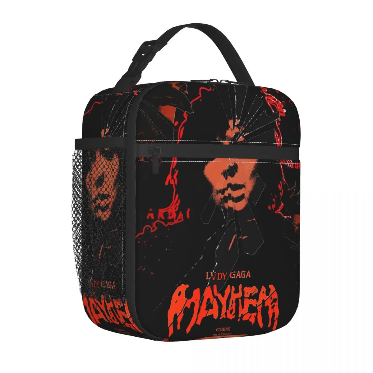 Lady Gaga Mayhem Coming Insulated Lunch Bags Thermal Bag  Lunch Container Portable Tote Lunch Box Men Women Beach Outdoor