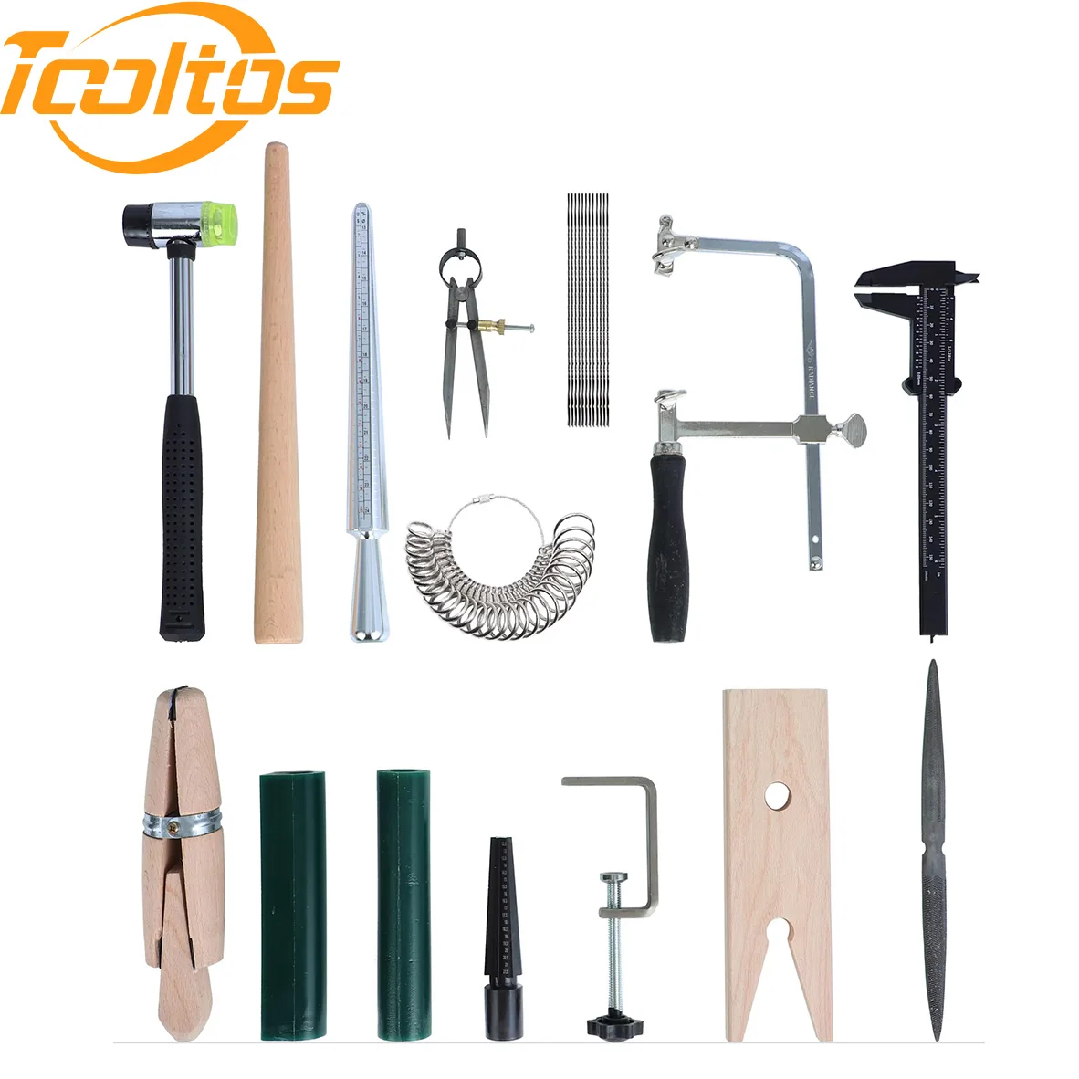 TOOLTOS 25PCS Ring Wax Model Kit Jewelry Wax Carving Tools Set with Caliper Bench Vise File and Wax Tubes