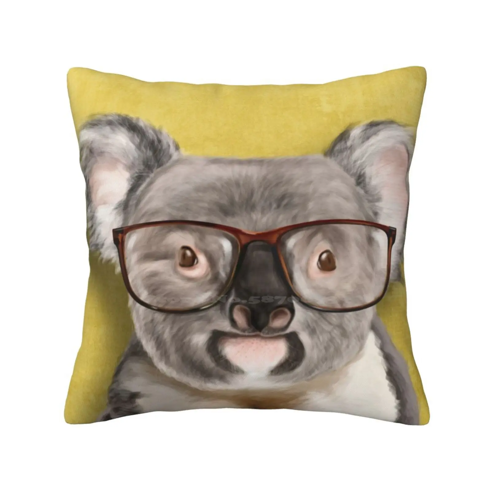 Mr Koala Bedroom Office Hug Pillowcase Yellow Glasses Pet Teddy Koala Funny Koala Breed Koala Portrait Koala Friendship Koala