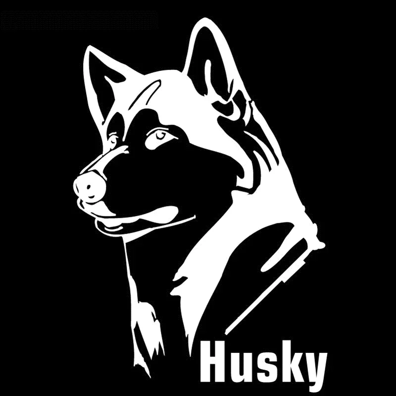 SZWL Husky on Board Car Sticker Funny Animal Stickers Waterproof Sunscreen Decal Auto Accessories Vinyl for Door Cars,20cm*13cm