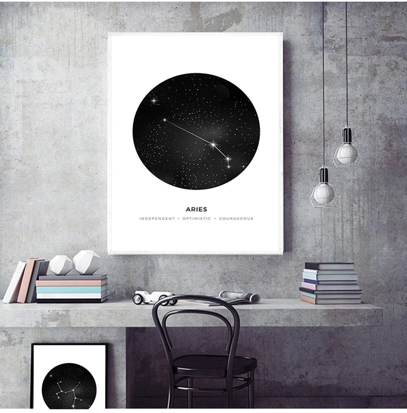 Constellation Nursery Wall Art Canvas Poster Prints Astrology Sign Minimalist Geometric Painting Nordic Kids Decoration Pictur