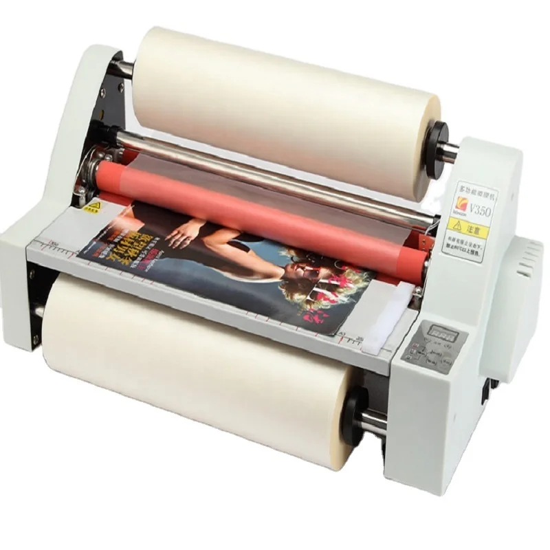 

A3 A4 Hot Melt Adhesive Laminator Hot and cold roll laminator for thin films