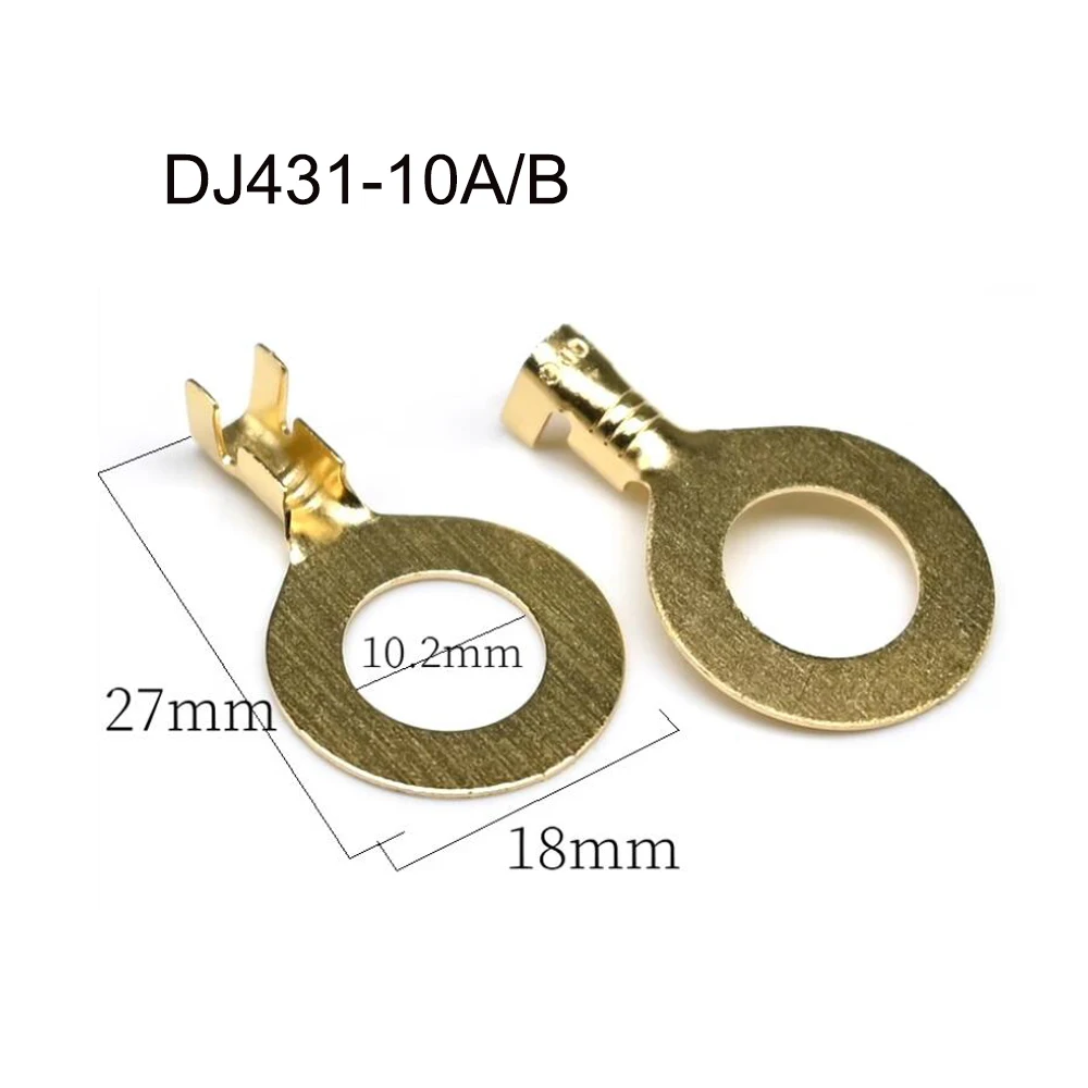 1000 pz DJ431-10A/B "O" tipo connettore terminale pin in ottone impermeabile cablaggio terminale presa del cavo