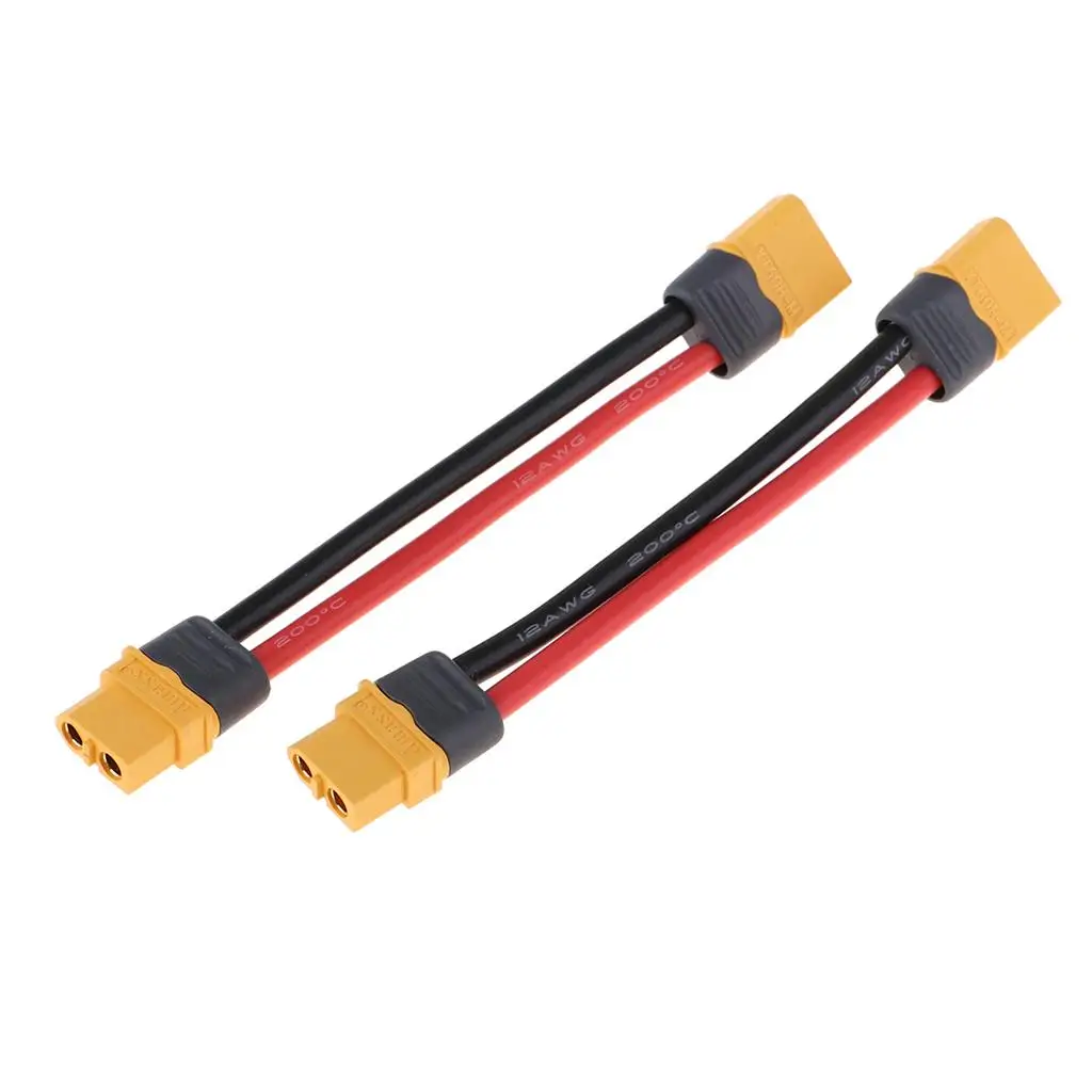 XT60 Plug Extension Wire Cable Plastic 12AWG Connector Harness Charger Adapter for RC Helicopter