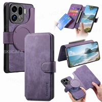 for Magsafe Flip Leather Cover for OPPO Find X9 Pro Removable Magnetic Wallet Card Holder Phone Case Bag for OPPO Find X9