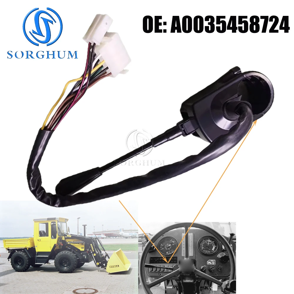 

Car Steering Column Switch Stalk 0035458724 A0035458724 For Mercedes-Benz MB-Trac 1973-1991 Mercedes-Benz Unimog 1962-1990