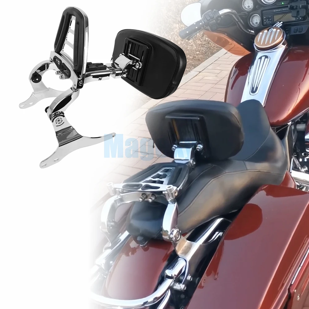 Wielofunkcyjne oparcie kierowcy pasażera Sissy Bar dla Harley Touring 1997-2008 Road King przemieszczanie się po ulicy Electra Ultra CVO