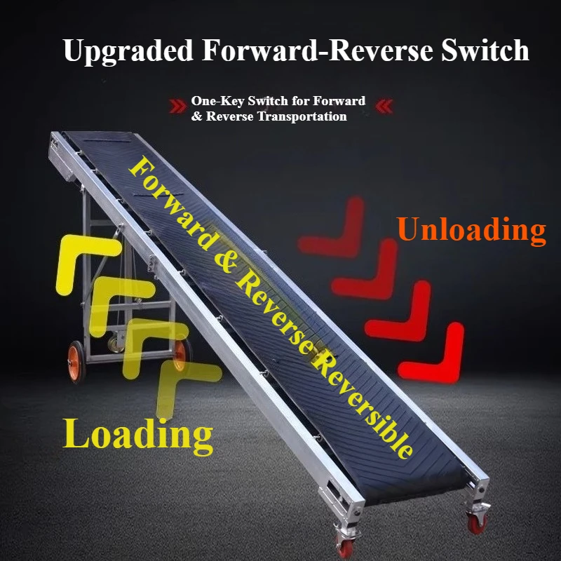 Conveyor Belt Foldable Belt Conveyor Loading Unloading Assembly Line Anti-slip Belt Conveyor