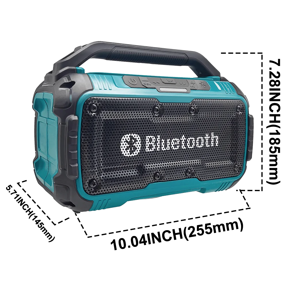 Cordless Bluetooth Speaker Portable Surround Speakers Dual Channel Subwoofer Loudspeaker For Makita 18V Battery(No Battery)