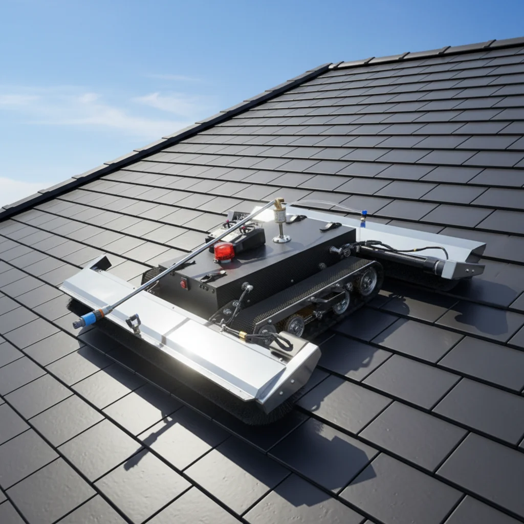 Fully Automatic Solar Panel Cleaning Robot with Wet/Dry Brush Dual-Purpose Wet/Dry Brush Dual-Purpose