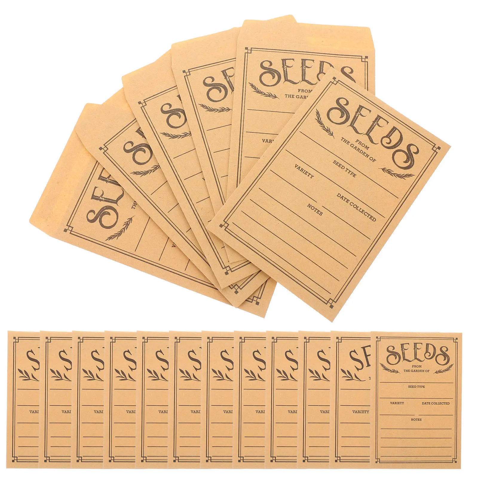 

50 шт. бумажных конвертов для семян: надежная защита для семян, монет, карт, легкие портативные пакеты для семян