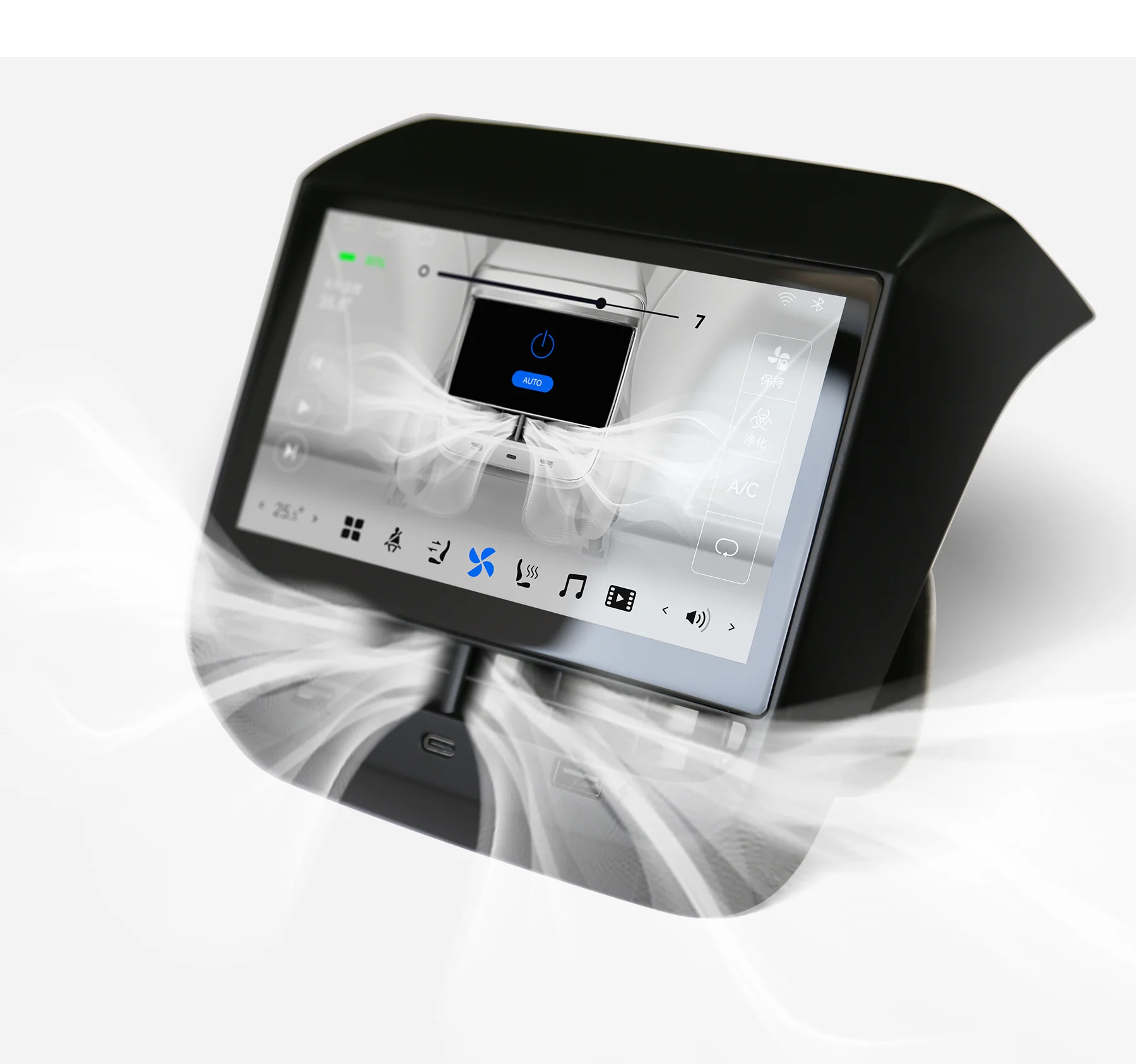 

Barfonf Tesla Rear Seat Screen for Model Y and Model 3 for AC Control and Entertainment 7.0" Android Player EV Accessories