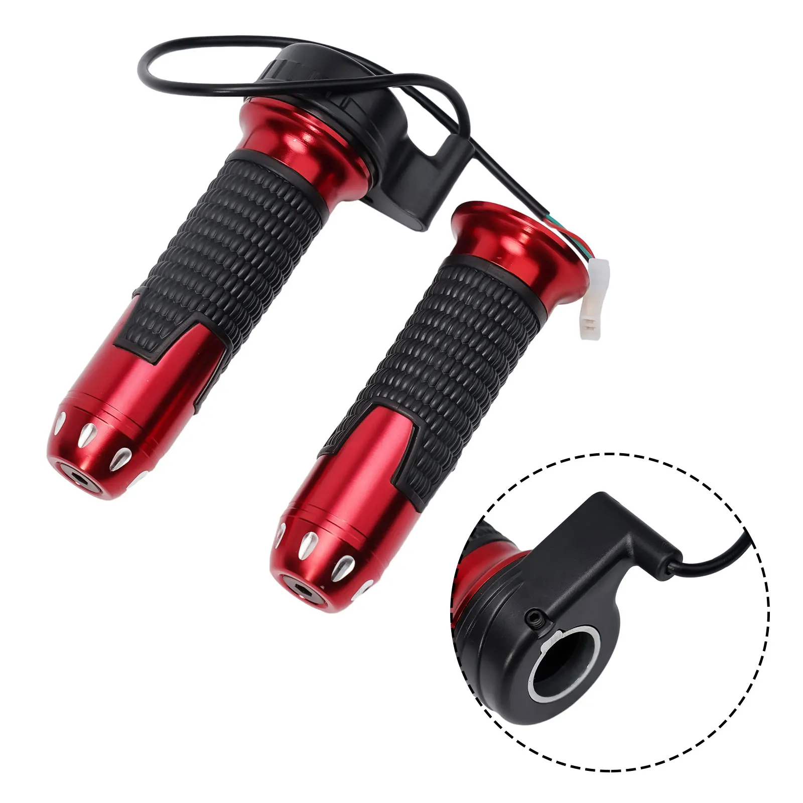 Throttles Twist-Throttle Cruise Forward/Reverse About 190-240g ABS+Aluminum Alloy Black+Red Practical Electric Bike