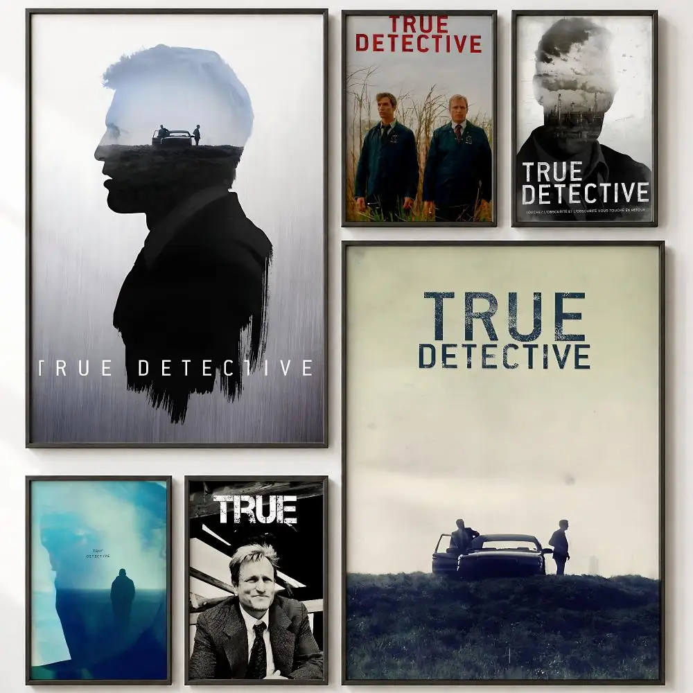 Elite Entertainment T-True DetectiveS Poster Vintage Retro Anime Poster Stickers Peel and Stick Wall Art Home Decor