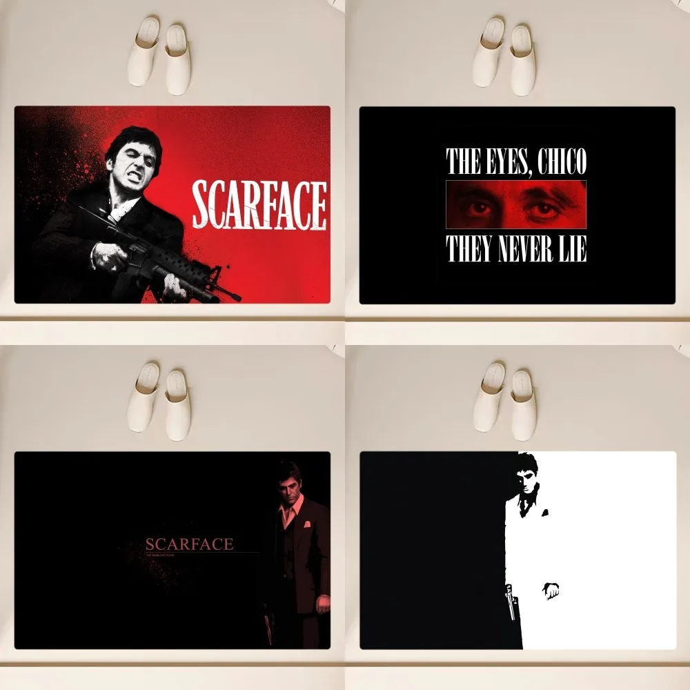 Movie Scarface Floor Mat  Anti-Slip Bathroom Kitchen Bedroom Living Room Entrance Rug Home Decor