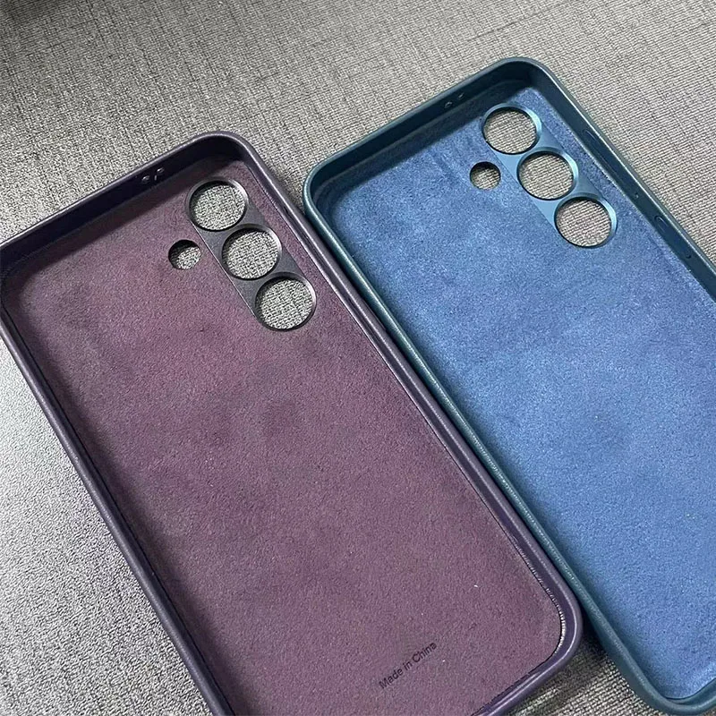 Luxury Leather Phone Case S24 For Samsung Galaxy S24 Plus Ultra S24+ High Quality Eco-Leather Cover s24+ Premium Business Shell