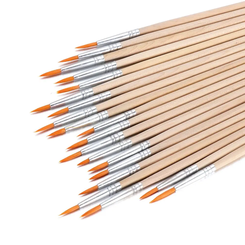 10 шт., крючки для рисования, с деревянной ручкой