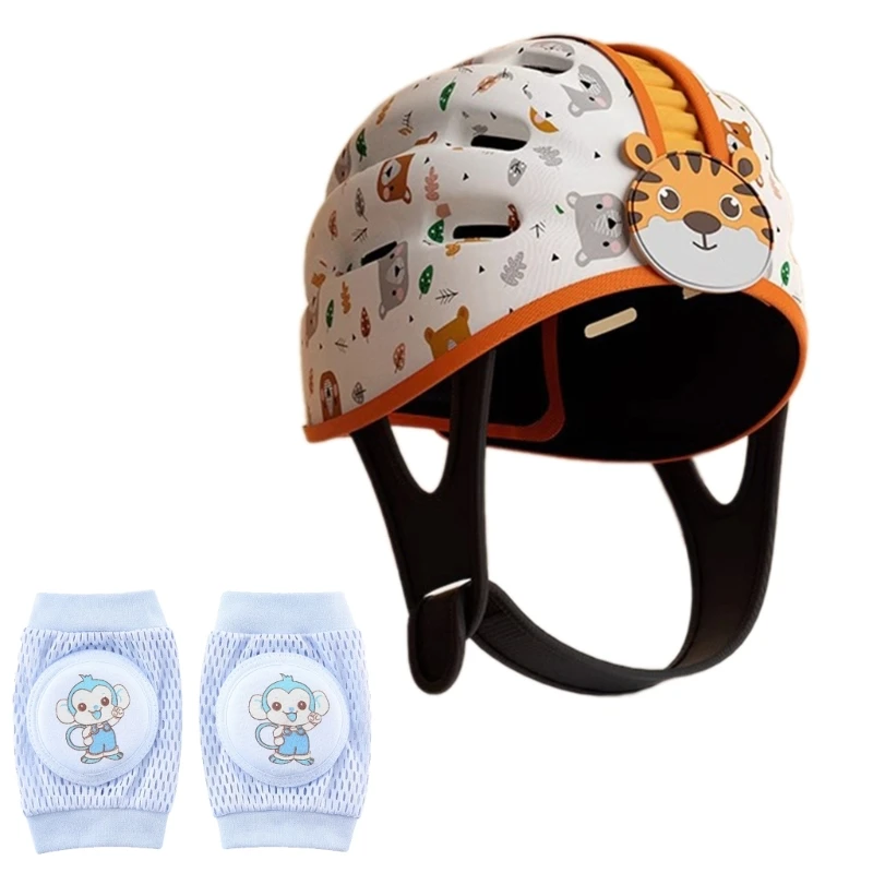 Cartoon Baby Safety Hat Lovely Head Protective Hat for Toddlers Learning Walk