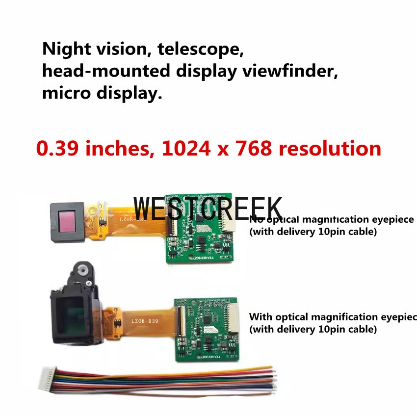 Thermal Imaging Night Vision Telescope Viewfinder 0.39 Inch Microdisplay Head-up Display Head-mounted Display 1920*1080