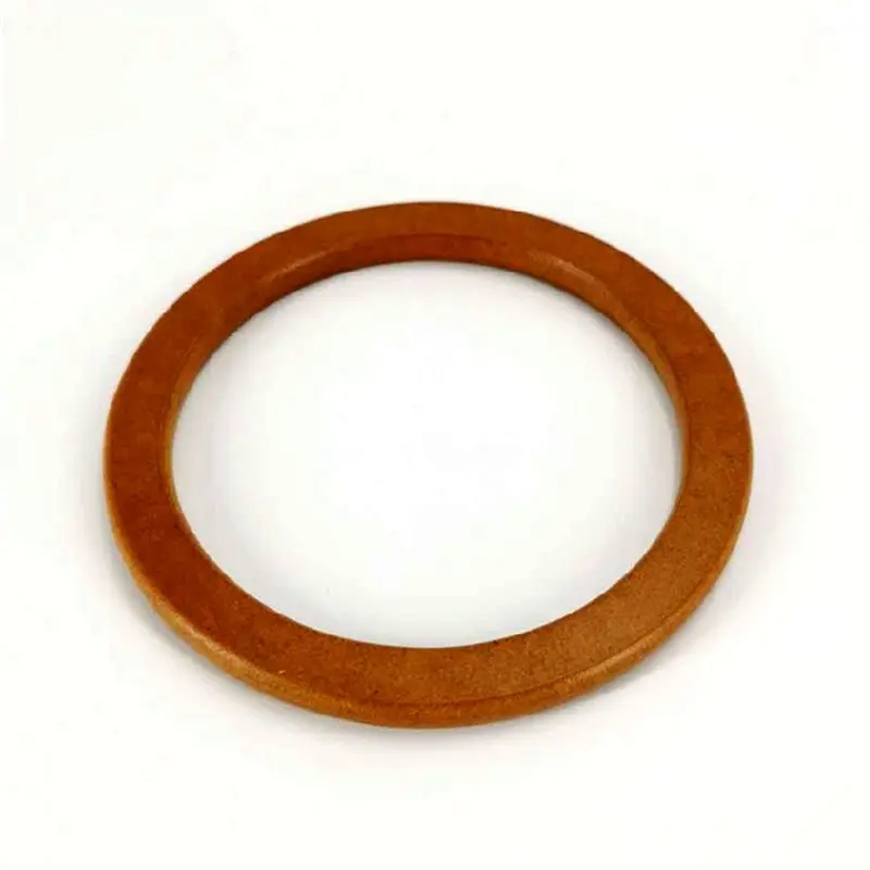 ABRT-12PCS Wooden Round Shaped Handles Replacement For Handmade Bag Handbags Purse Handles