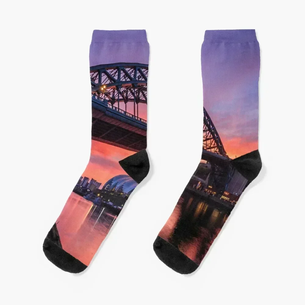 

Tyne Bridge Sunrise Socks Crossfit designer brand golf set Boy Child Socks Women's
