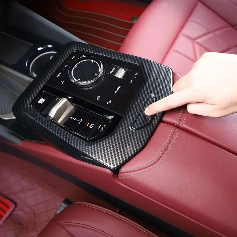 For BMW 5 Series G60 2024 ABS carbon fiber car styling car center control gearbox cover sticker car interior accessories 6