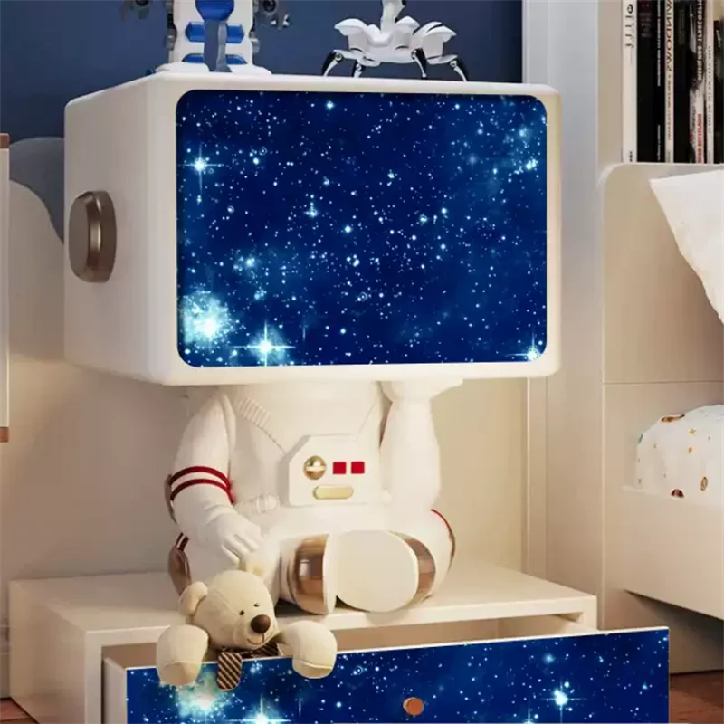 السماء المرصعة بالنجوم السقف ورق لاصق ذاتي خزانة حديد باب خزانة الملابس الأثاث القديم تجديد عنبر تغيير اللون #2