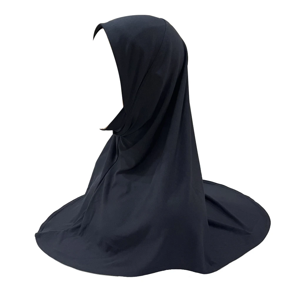 Kids Girls Muslim Hijab Instant Scarf Full Cover One Piece Amira Headscarf Shawls Wrap Turban Pull On Ready Middle East 5-10Year